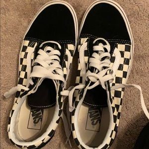 checkered vans size 9 women’s